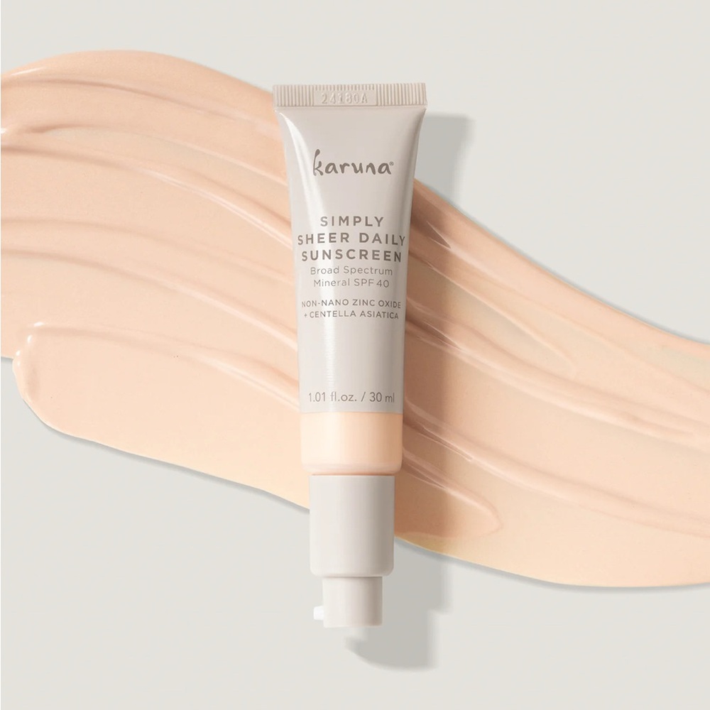 Karuna Simply Sheer Daily Mineral Sunscreen. Glow Booster. SPF 40